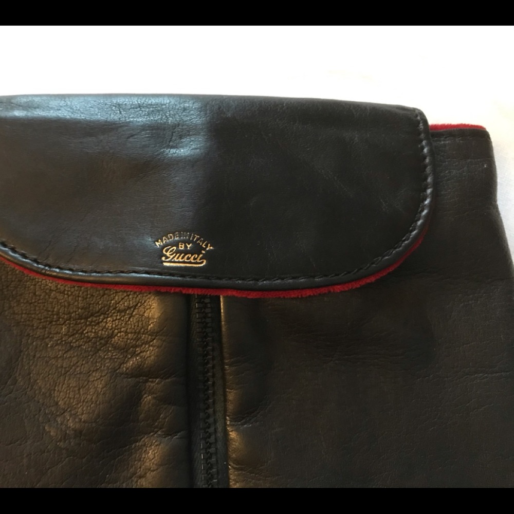 GUCCI Leather Tie Travel Case